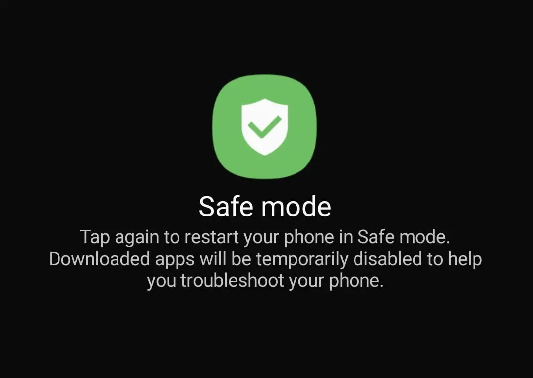 How to enable safe mode on android device 1