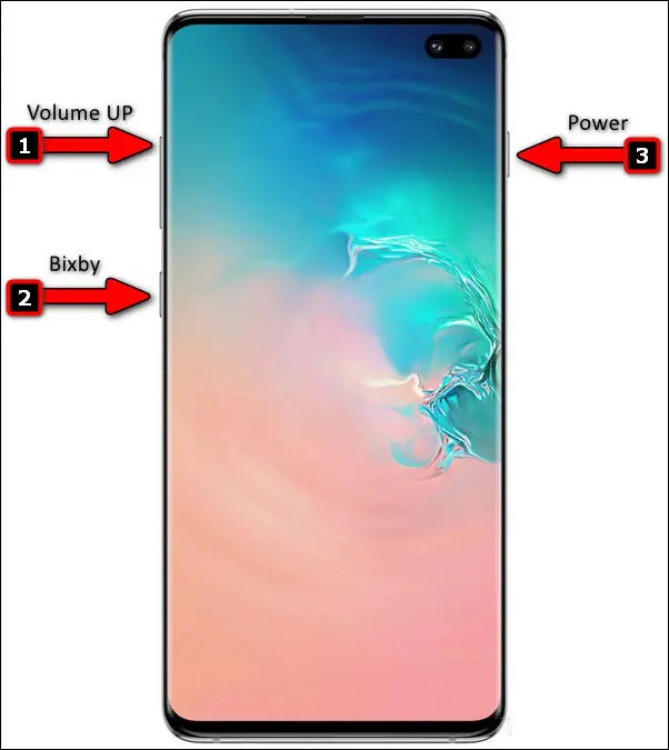 Reset the Samsung Galaxy S10 using the hardware button.