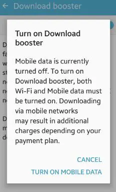 How to turn on Download Booster on Galaxy S7 Edge