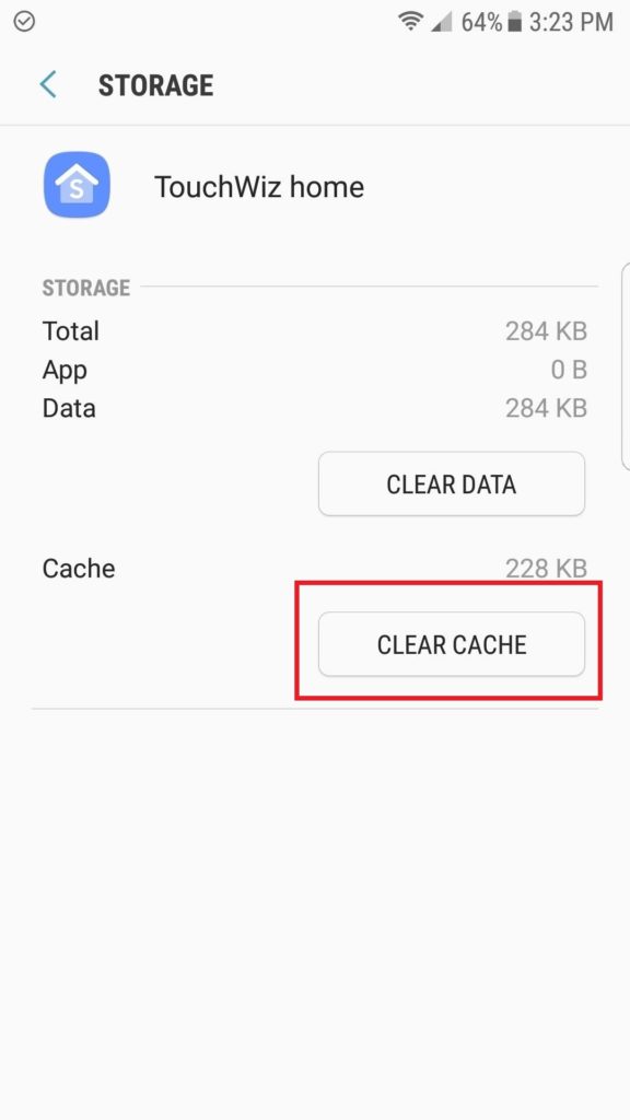 Clear cache