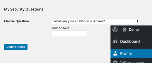 Security question.