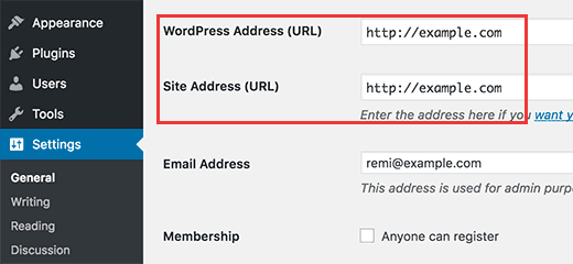 Fix WordPress Site URL