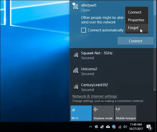 How to Delete a Saved Wi-Fi Network on Windows 10 19