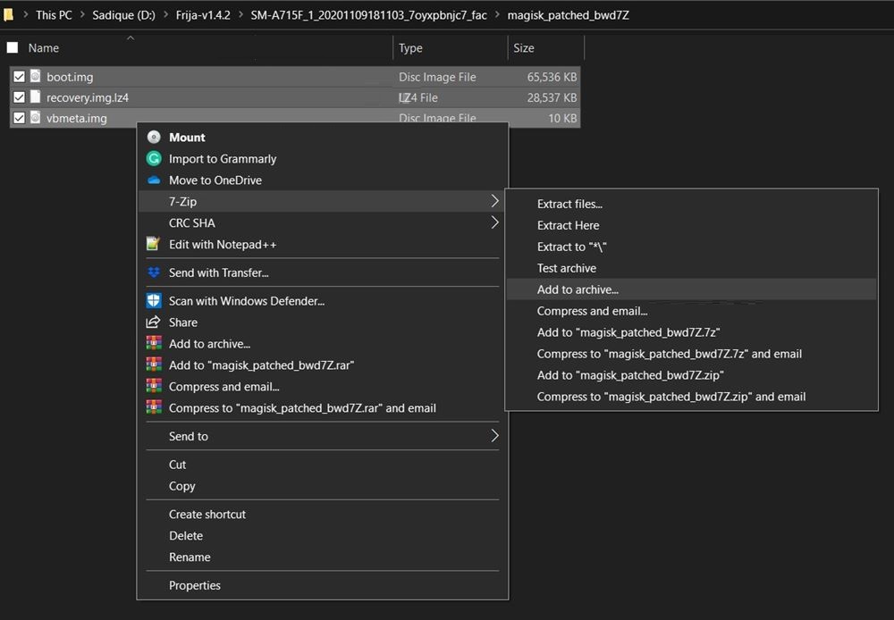 Extract boot.img from boot.img.lz4 and Root Samsung