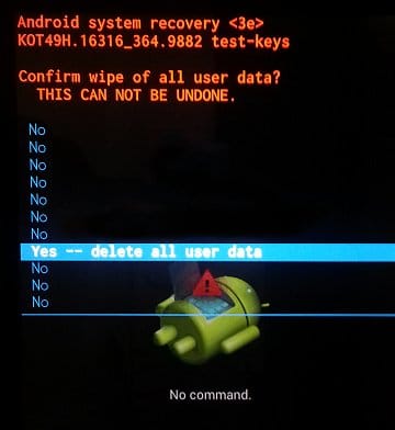 How to Factory Reset Android Device 6
