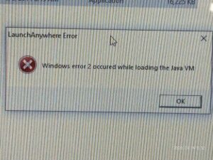 Fix: Windows Error 2 Occurred While Loading the Java VM