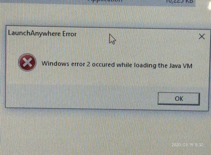 Fix: Windows Error 2 Occurred While Loading the Java VM