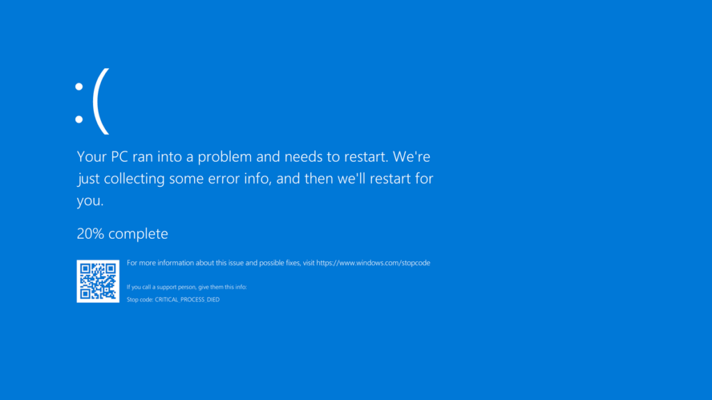 blue screen windows error
