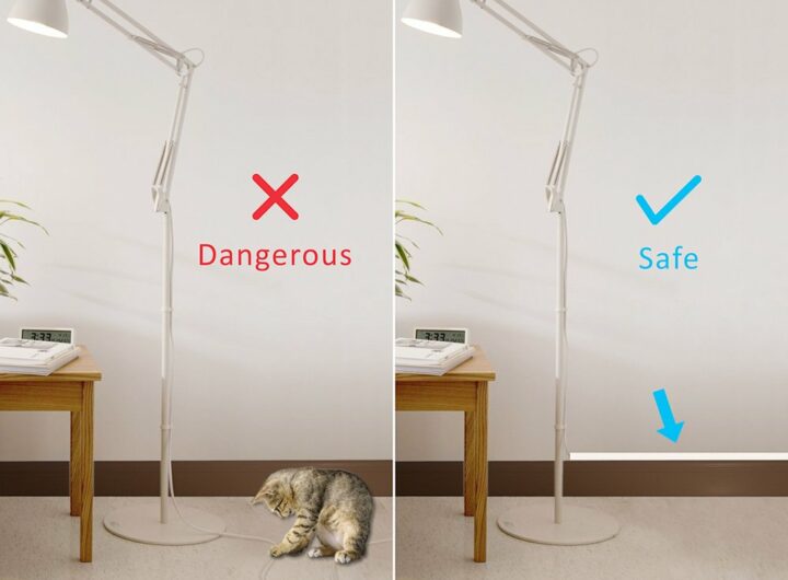 How to Hide Lamp Cords on the Floor