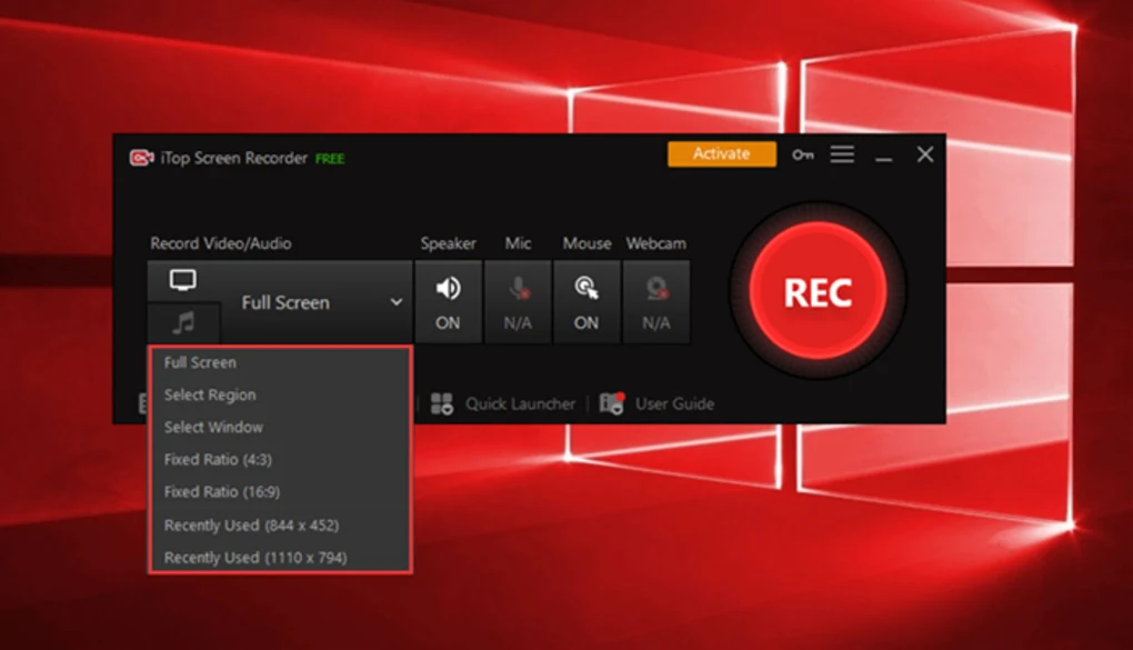 iTop Screen Recorder -Best Screen Recorder for Windows Operation System