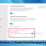windows 11 tamper protection greyed out