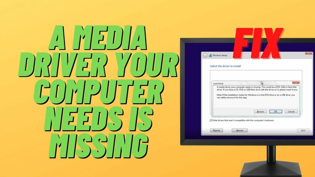 A Media Driver Is Missing Windows 10 USB Install [Solved]